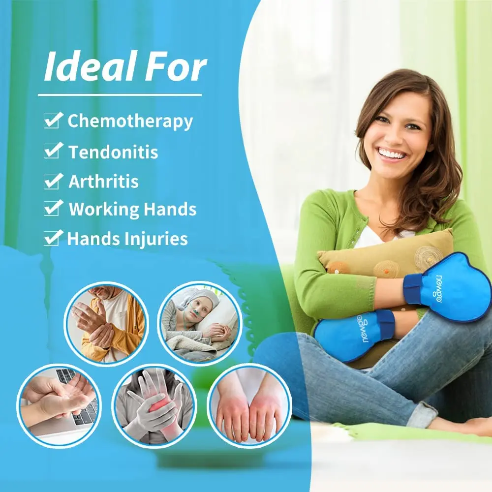 Reusable Hand Ice Pack Golves For Pain Relief Hot Cold Gloves For Chemotherapy Neuropathy Ice Gloves For Hands Finger Injuries 2