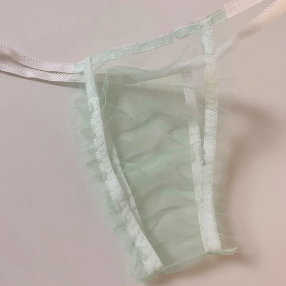 Sheer Thong Tanga Underwear in Ultra Thin Mesh Fabric for Sissy Pantie Womens Mens Black/Red/Pink/White/Green Item Fabric Mesh