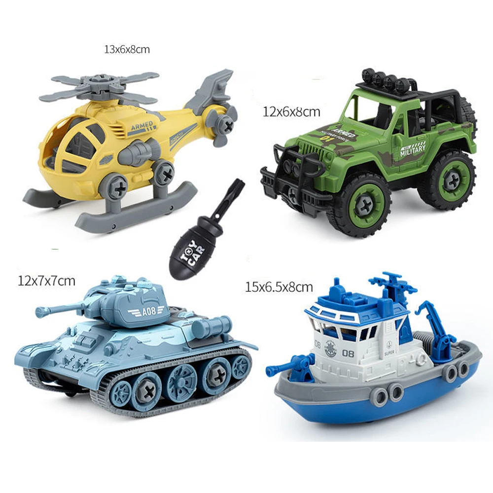 Assemble Toy Screw Toy Vehicle DIY Take Apart Plane Bus Rocket Toys for Kids Boy