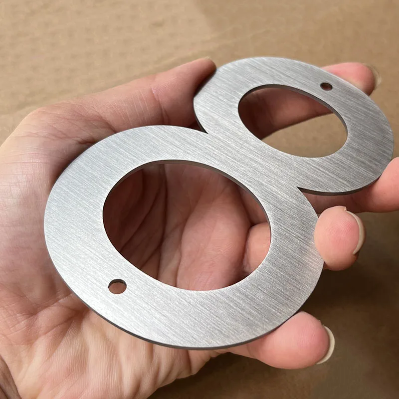 House Number Signs 5 in. Stainless Steel 0 To 9 Outdoor Floating Metal Doorplates Address 127mm Big Size Exterior