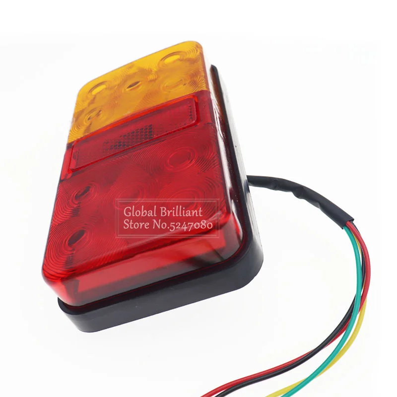 2PCS 12V/24V LED Rücklicht Rücklicht Blinker Anzeige Bremsleuchte Hinten Bremslicht für Auto Lkw Anhänger Caravan Bus Traktor – Detail 7