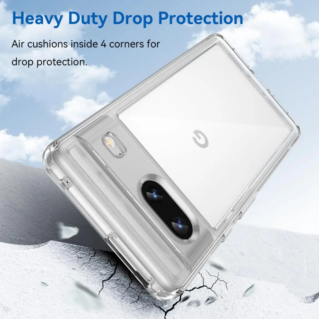 Custodia Trasparente Per Google Pixel 7 - Antiurto Paraurti In TPU Morbido E Rigido - Silicone Sottile - 3