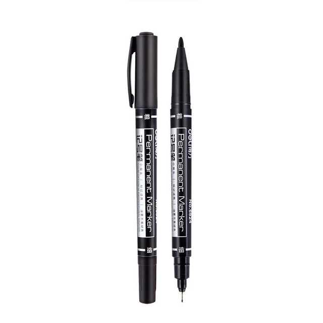 Dual Side Marker Pens Black Felt Tip Pens Black Dual Tip Brush