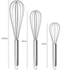 LMETJMA 8" 10" 12" Egg Whisk Stainless Steel Egg Whisk Kitchen Wire Balloon Whisk Milk Egg Beater Egg Mixing Mixer Tools KC0231