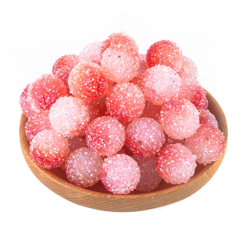 Colorful 20mm Acrylic Gradient Beads for DIY Jewelry and Accessories