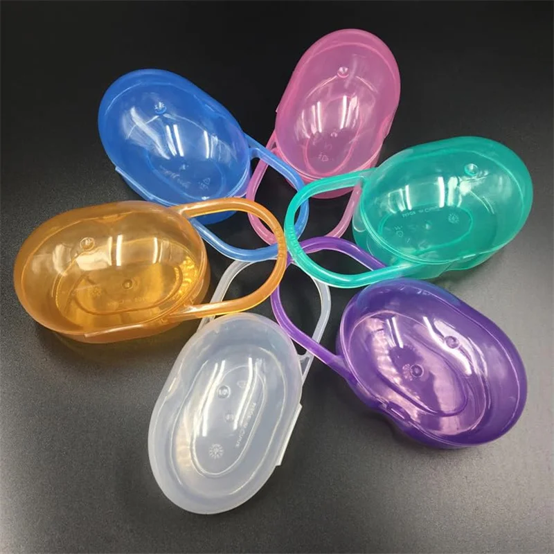 1/2PCS Cartoon Baby Nipple Pacifier Box Solid Pacifier Box Travel Storage Case Soother Safe Holder PP Plastic pacifier holder,plastic pacifier box