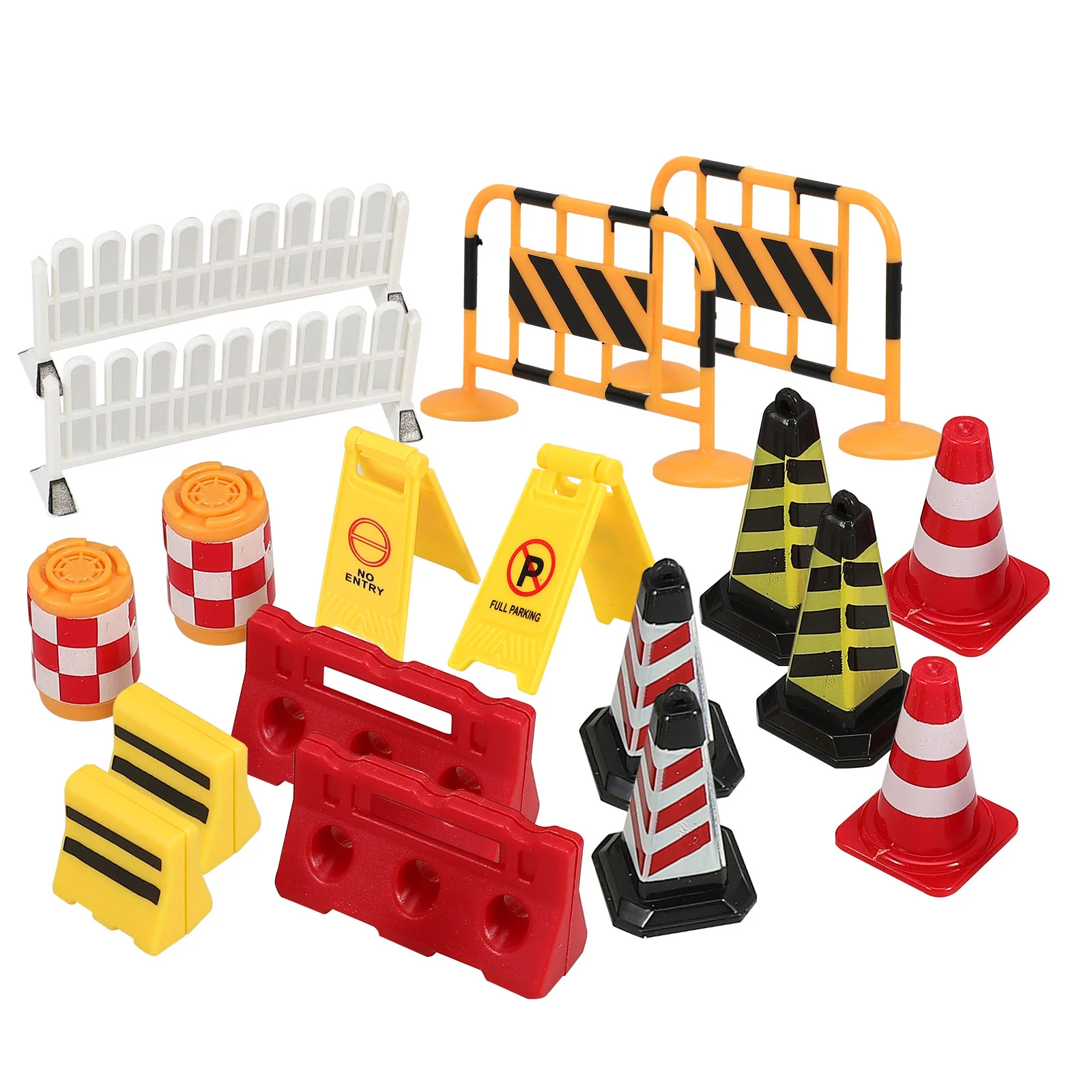 

18 шт. дорожный уличный знак мини модели дорожный знак Баррикада игрушки Roadblocks игрушечные знаки миниатюрный дорожный знак