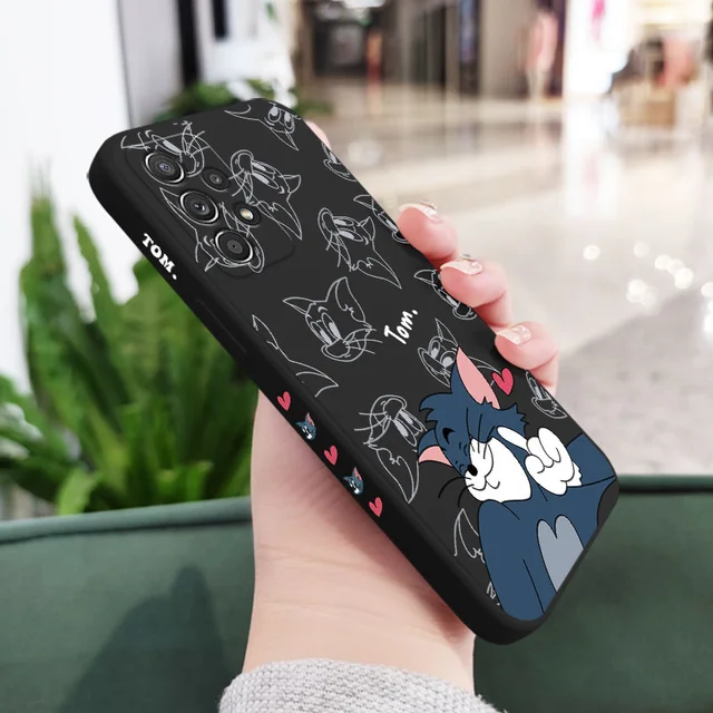Classic Cartoon Case For Samsung A73 A53 A33 A23 A13 A03S A03 A52 A52S A51 A72 A71 A32 A31 A22 A21S A12 A02S A02 4G 5G Cover Black 1
