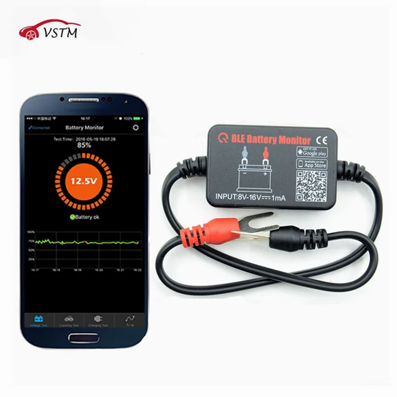Automotiv Battery Tester BM2 12V Battery Monitor Bluetooth Charging Cranking Voltage Test For Android IOS Phone Tester