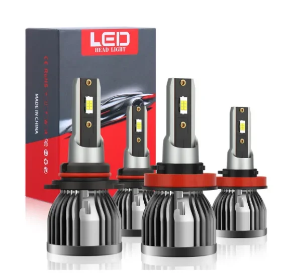 

2PCS 50W H7 H11 9005 9006 H4H/L Car LED Headlights Bulbs High Bright Auto Headlamp With Cooling Fan Canbus H13 9004 9007 H1 880