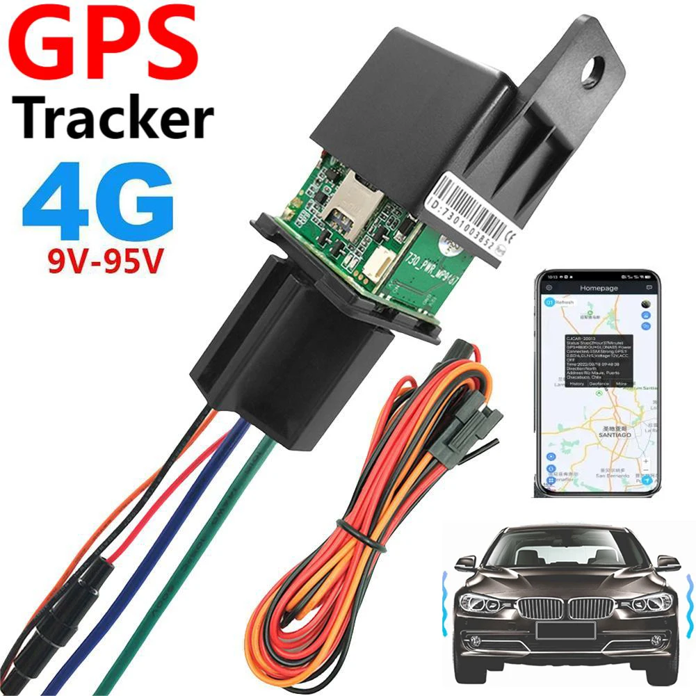 

CJ730 Car Relay GPS Tracker 4G GSM Locator Car Truck Electric Motorcycle Cut Oil ACC Towed Away Call Alarm Tracking Relay Device