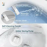 BidetMate 5000 Intelligent Elongated Bidet Toilet – Instant Heated Water, Dryer, & Seat – Quick Drying Cyclone-Dri Tech, Auto 2