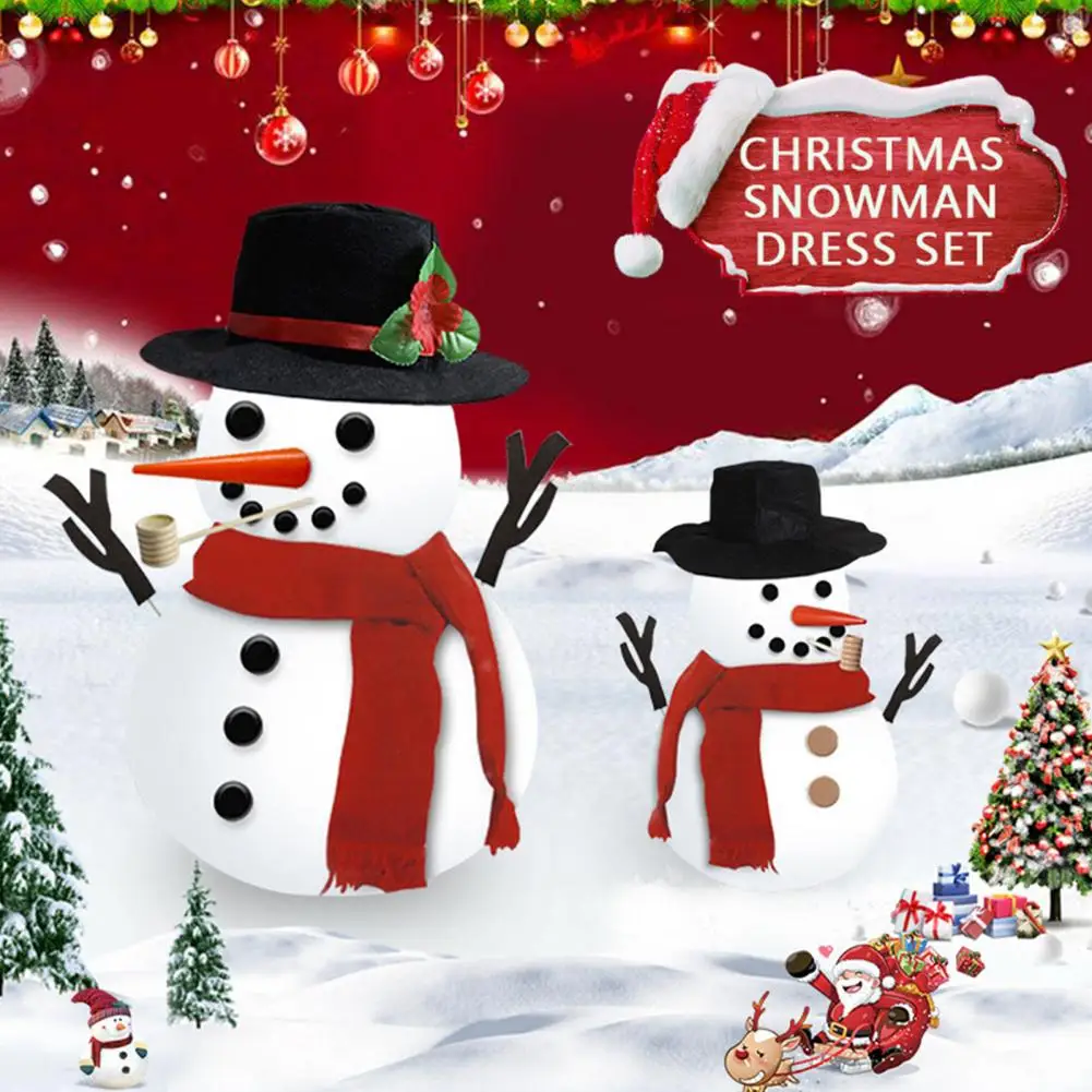 Eco-friendly Snowman Making Kit Adorable Outdoor Decoration Lovely Winter  Outdoor Snowman Decoration Kit - AliExpress