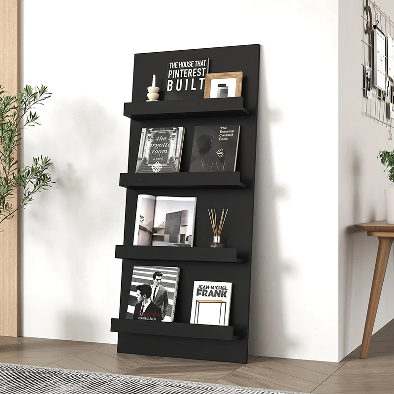 Nordic Ins Minimalist Bookshelf Magazine Rack, Floor Storage Shelf Multi-Layer Organizer Design Furniture Estantes FYMR