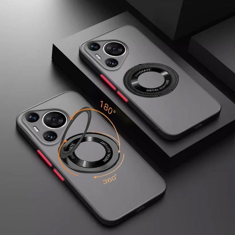 

For Huawei Pura 70 case Matte Skin Friendly Shockproof Cover For Huawei Pura 70 Pro Ultra Magnetic Holder Magsafe Phone Cases