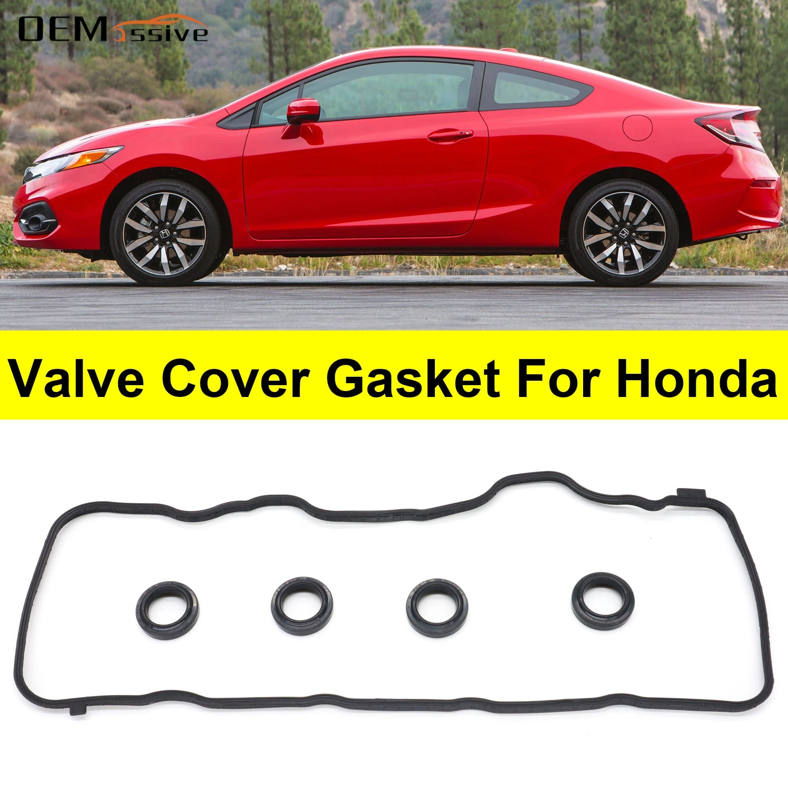 Engine Valve Cover Gasket Set VS50741R For Honda Civic 1.8L 1799cc L4 GAS SOHC 2006 2007 2008 2009 2010 2011 2012-2015 VS50741R