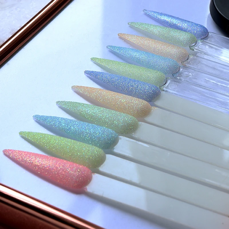 

50g/Bag Sugar Coating Effect Nail Glitter Shiny Candy Pigment Powder for Manicure Polish DIY Nail Art Decoration Dust Design FD
