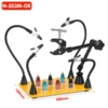 NEWACALOX Strong Magnetic Base PCB Holder Third Hand Tool Welding Repair Tool Soldering Stand Heat Gun Bracket Helping Hands 6