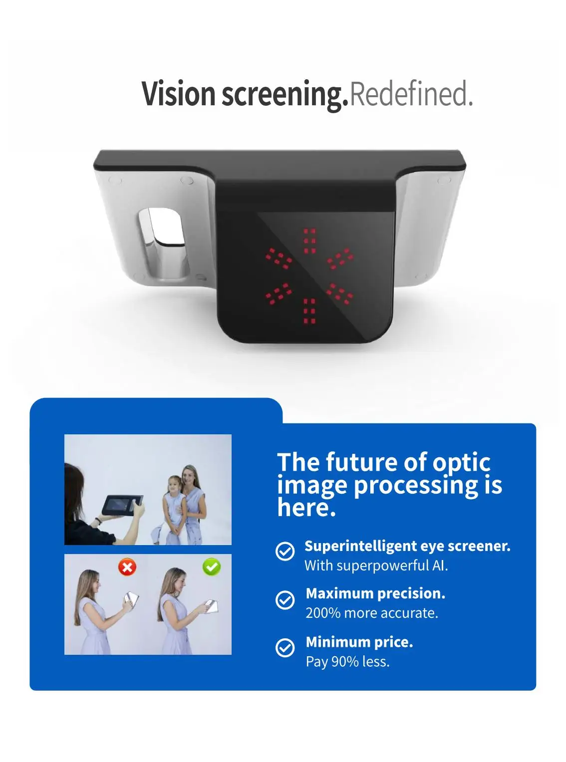 Popular Model Portable Optical Distance Measurement Instrument VS-800A Autorefractor Vision Screener