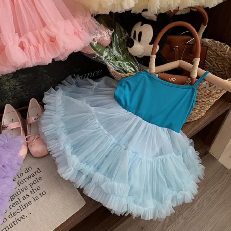 Baby Girl Princess Cotton Strap Tutu Dress Infant Toddler Girl