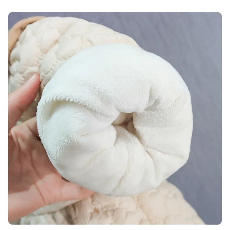 어린이용 겨울용 면 패딩 귀여운 칼라 재킷 여자  옷 용 단색 파카