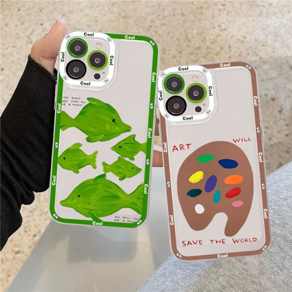 Custodia Per Telefono David Shrigley Visual Arts Per Samsung S 20 S 21 S 22 S 23 Lite Plus Ultra Mobile Cover