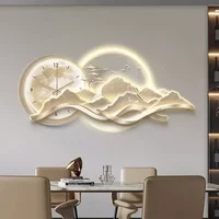 Chinesischen Stil Schlafzimmer Wanduhren Küche Moderne Alarm Nordic Große Größe Kunst Wandbild Wand Uhr Luxus Duvar Saati 1