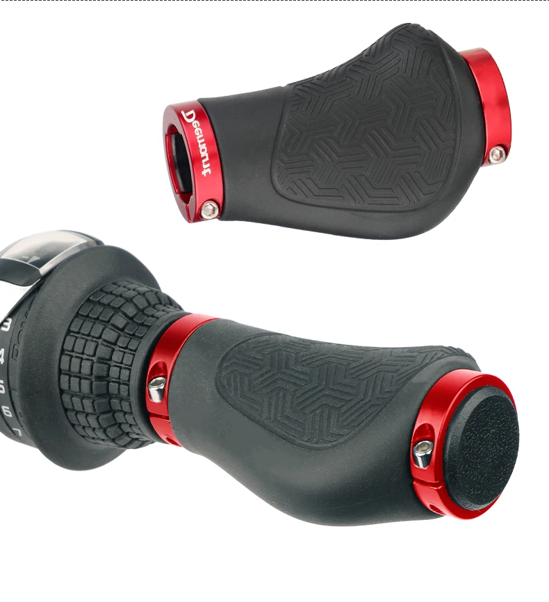 Deemount Lenkergriffe, lang 133 mm, kurz 93 mm, für Twist Shifter Dual Ring Lock Handauflage, passend für MTB, BMX, E-Bike, Commuter Bike – Detail 14