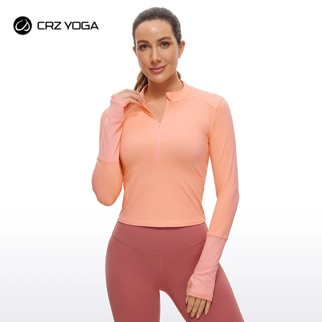 CRZ YOGA Autumn Winter Women's Running Shirt Long Sleeve Shirt Dry