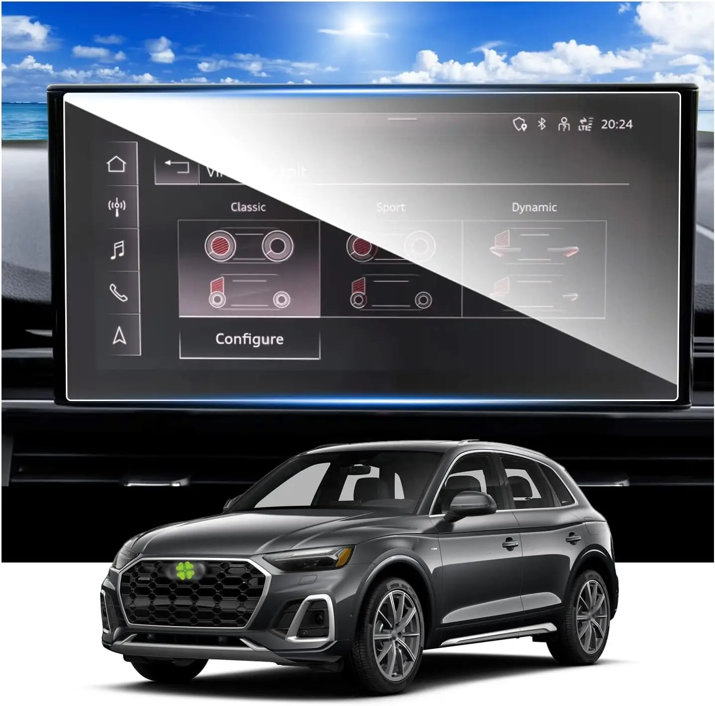 

For Audi Q5 Q5 MMI 2021-2023 10.1 inch car LCD gps Navigation Tempered glass Screen film protector