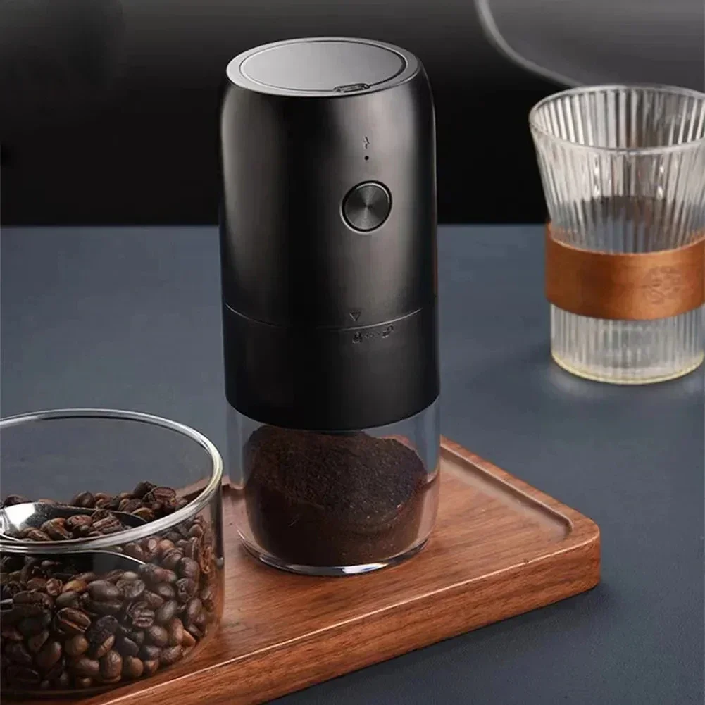 Moedor de Café Elétrico Portátil Usb Tipo-c Carregamento Porcas Grãos Pepper Feijão Casa Viagem Preto Novo