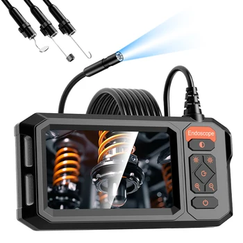  4.3'' IPS Screen Industrial Endoscope Camera 1080P IP67 Waterproof Borescope 1-30m Rigid Cable for Pipe Automobile Inspection 1