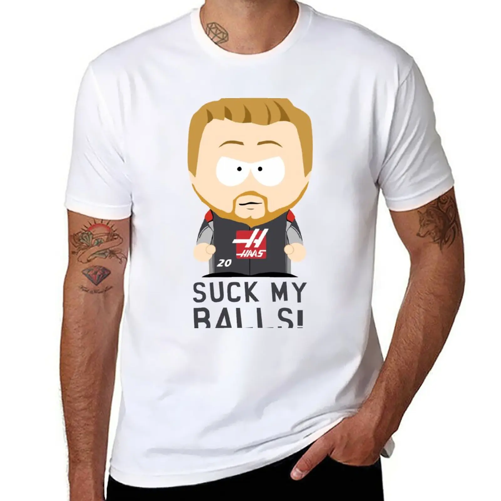 

New Suck My Balls - Kevin Magnussen T-Shirt Short sleeve tee custom t shirt Short sleeve tee men