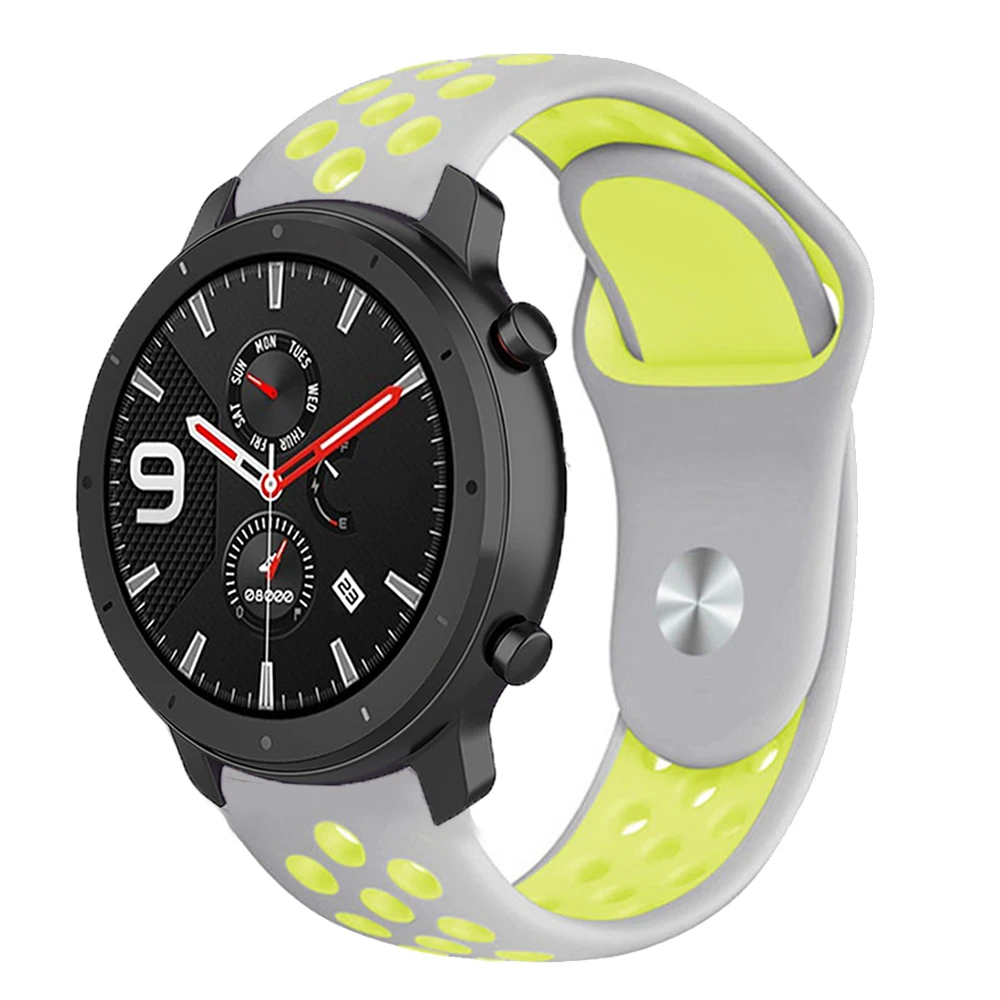 Two-Color Silicone Strap - 20/22mm Dual-Tone Band