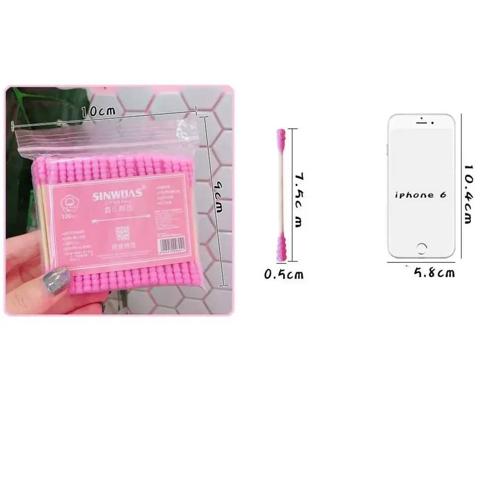 100/200pcs/Box Bamboo Baby Cotton Swab Wood Sticks Soft Cotton Buds Cleaning Ears Tampons Cotonete Pampons Health Beauty cotton swabs