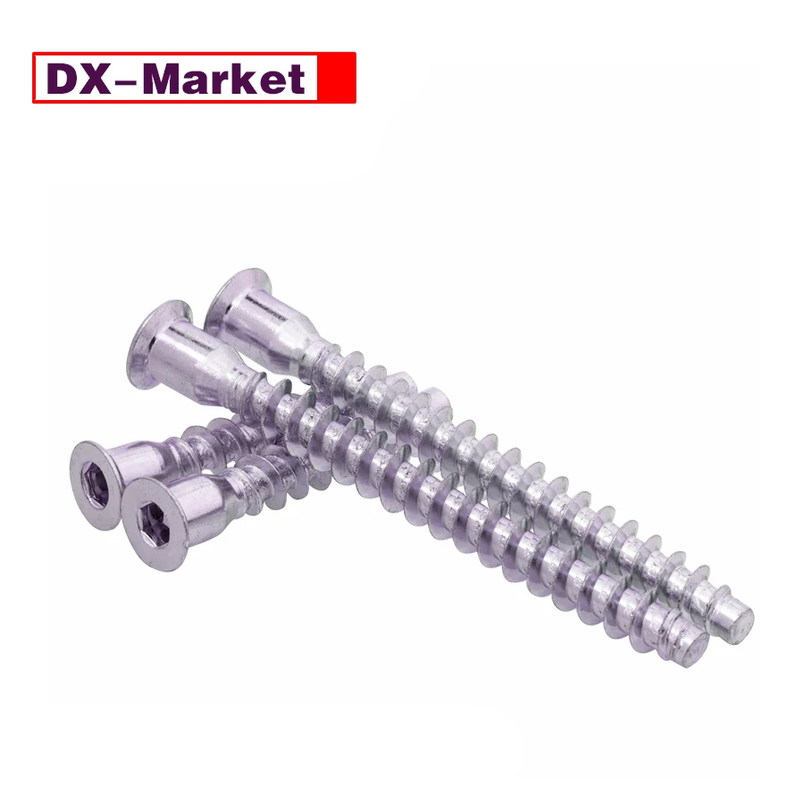 

M5 M6.3 M7 Flat Head Hex Socket Wooden Bolt , Self Tapping Furniture Screw ,Kitchen Cabinet Set Screws ,A014