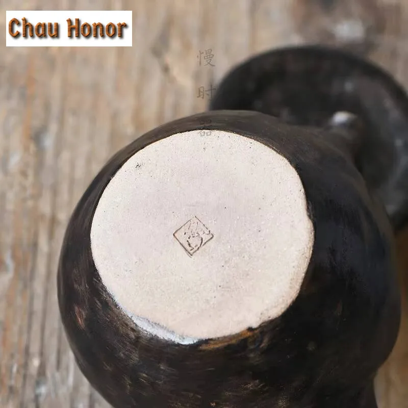 150ml Wabi-sabi Style Stoneware Side-handled Pot Zen Tea Set for Clumsy Hands Teapot Japanese Tea Brewing Jixu Kettle Gift Box