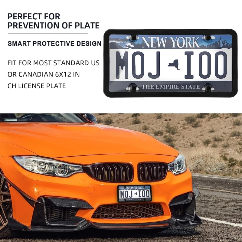 Flat Shield Tinted Plastic Tag Protector License Plate Frame Dropship -  AliExpress