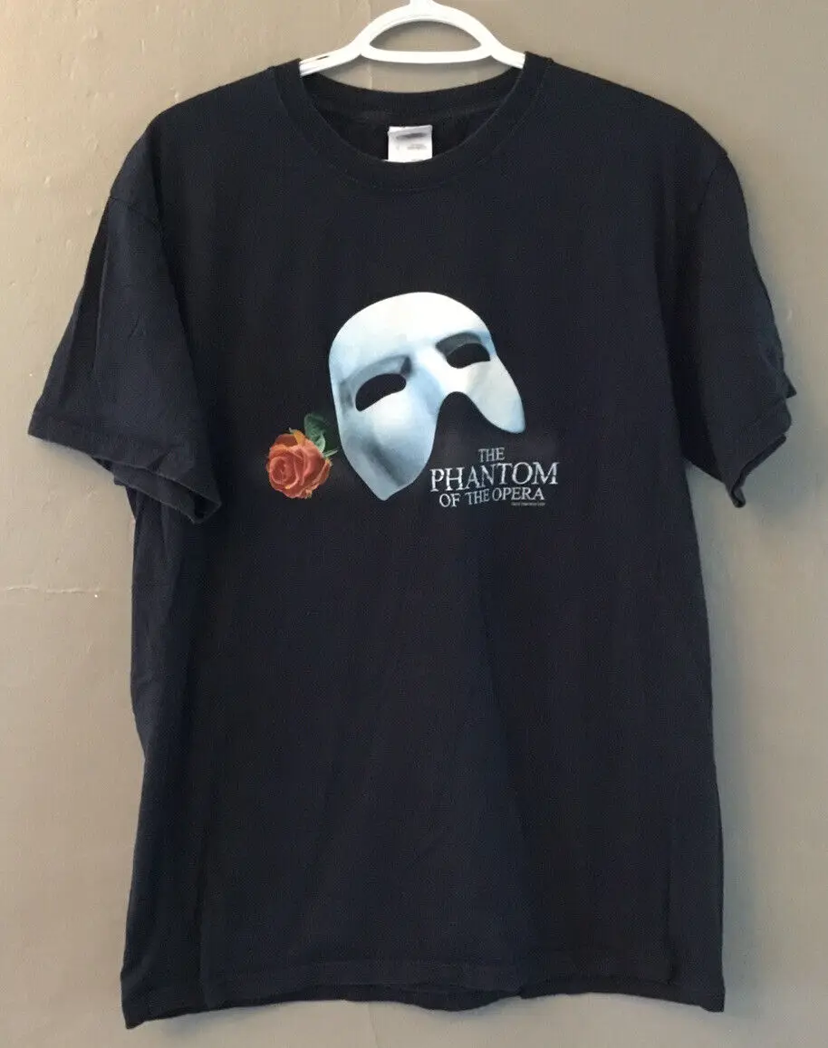 Vtg 1986 The Phantom Of The Opera T Shirt Black Broadway Size Large Tee O