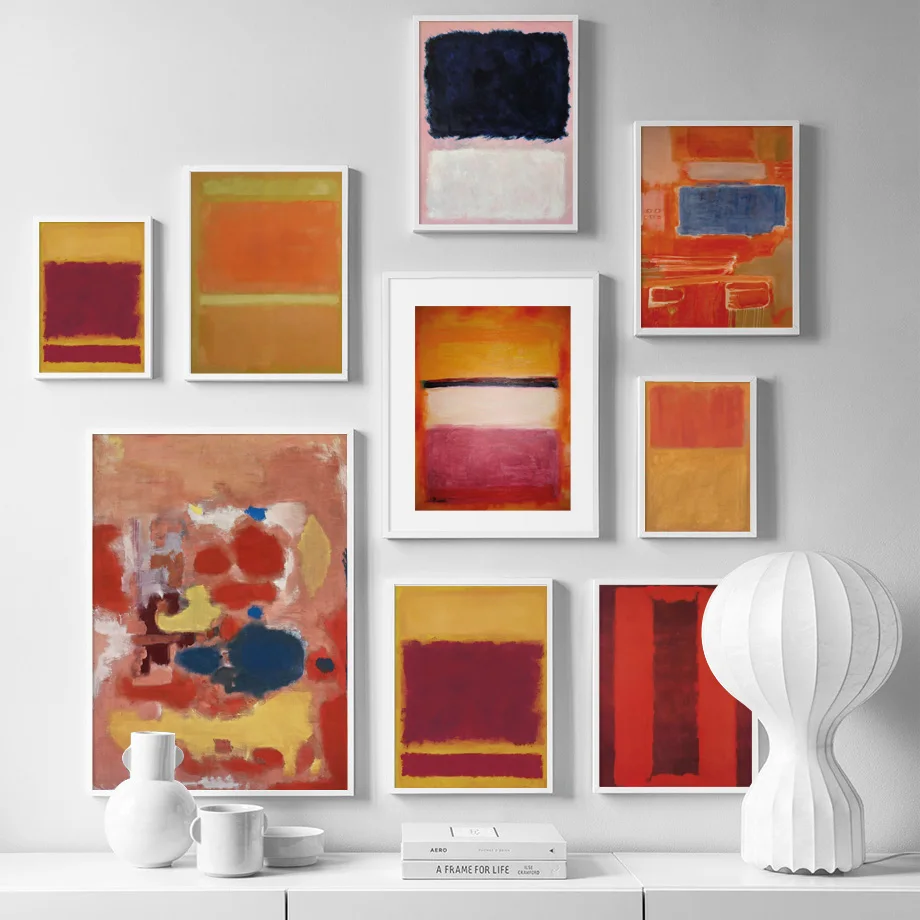 

Watercolor Abstract Colorful Geometric Wall Art Canvas Painting Nordic Posters And Prints Wall Pictures For Living Room Decor