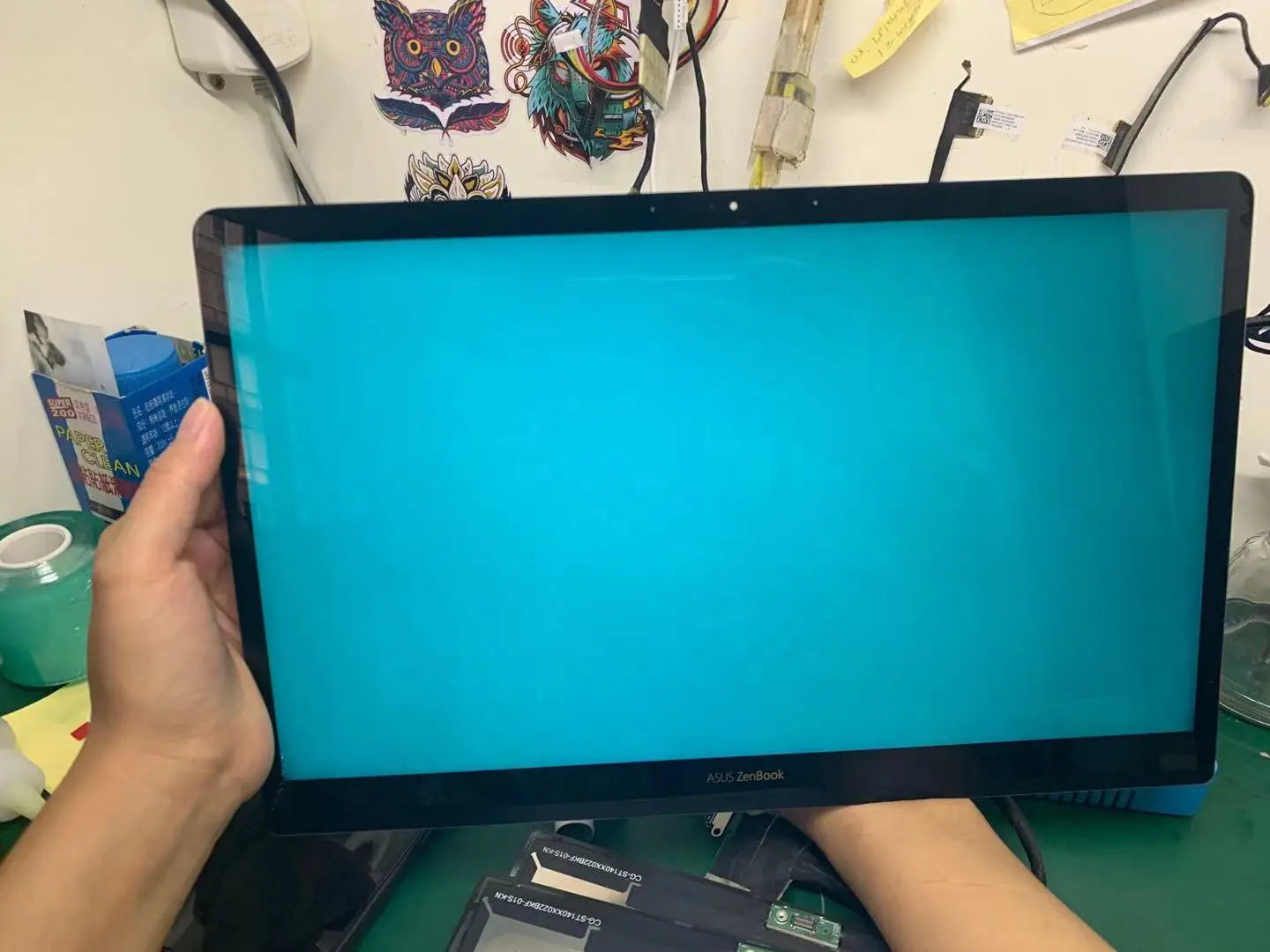 オリジナルの交換用液晶ガラスディスプレイパネル、asus zenbook 3v