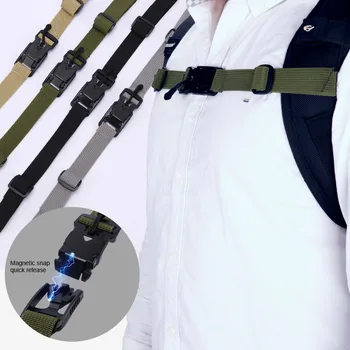 Backpack Magnetic Chest Pack StrapEasy Detachable Strap Adjustable Shoulder Strap Outdoor Camping Tactical Bag Strap Accessories 1