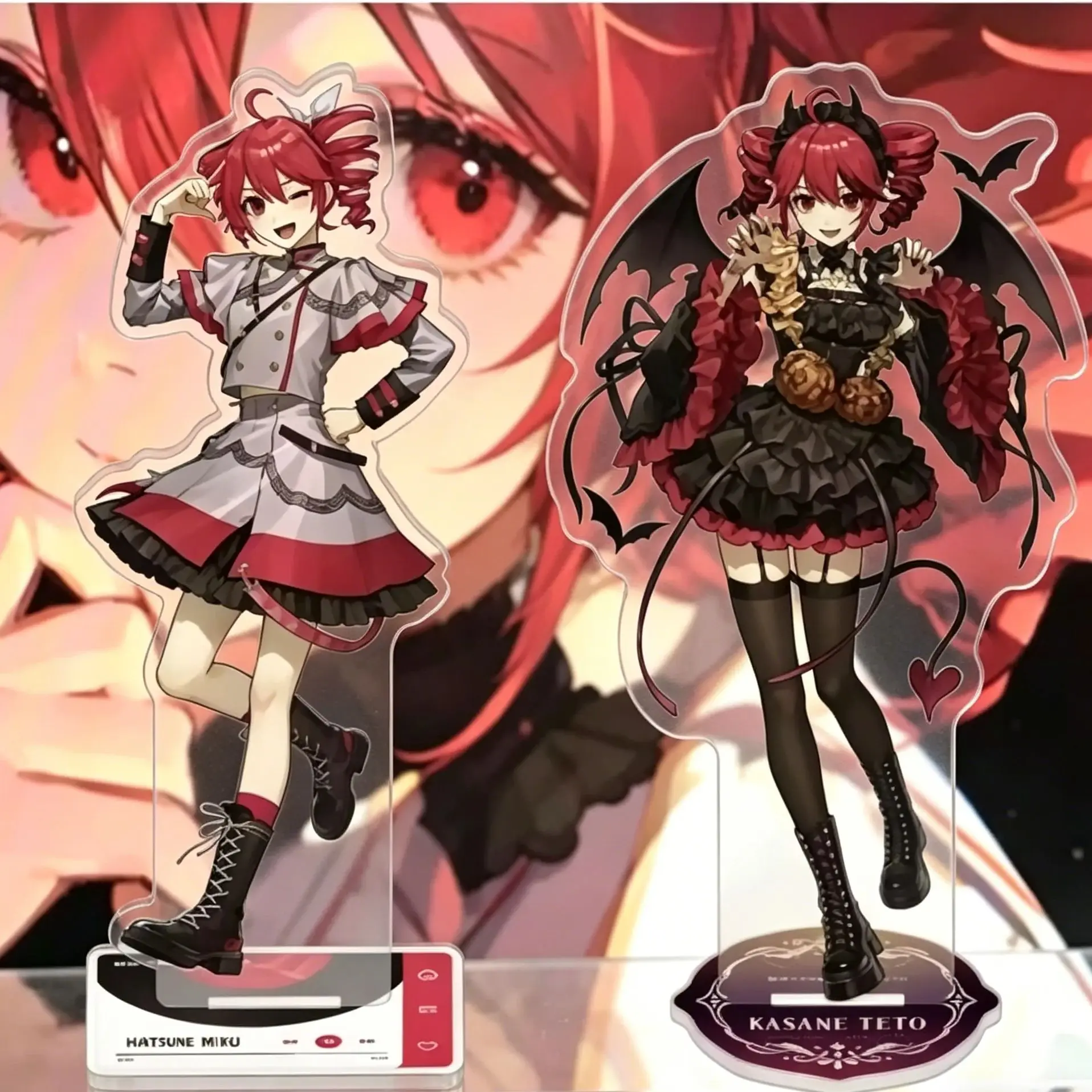 Elegant Kasane Teto Anime Figure Acrylic Stand Decor and Accessories