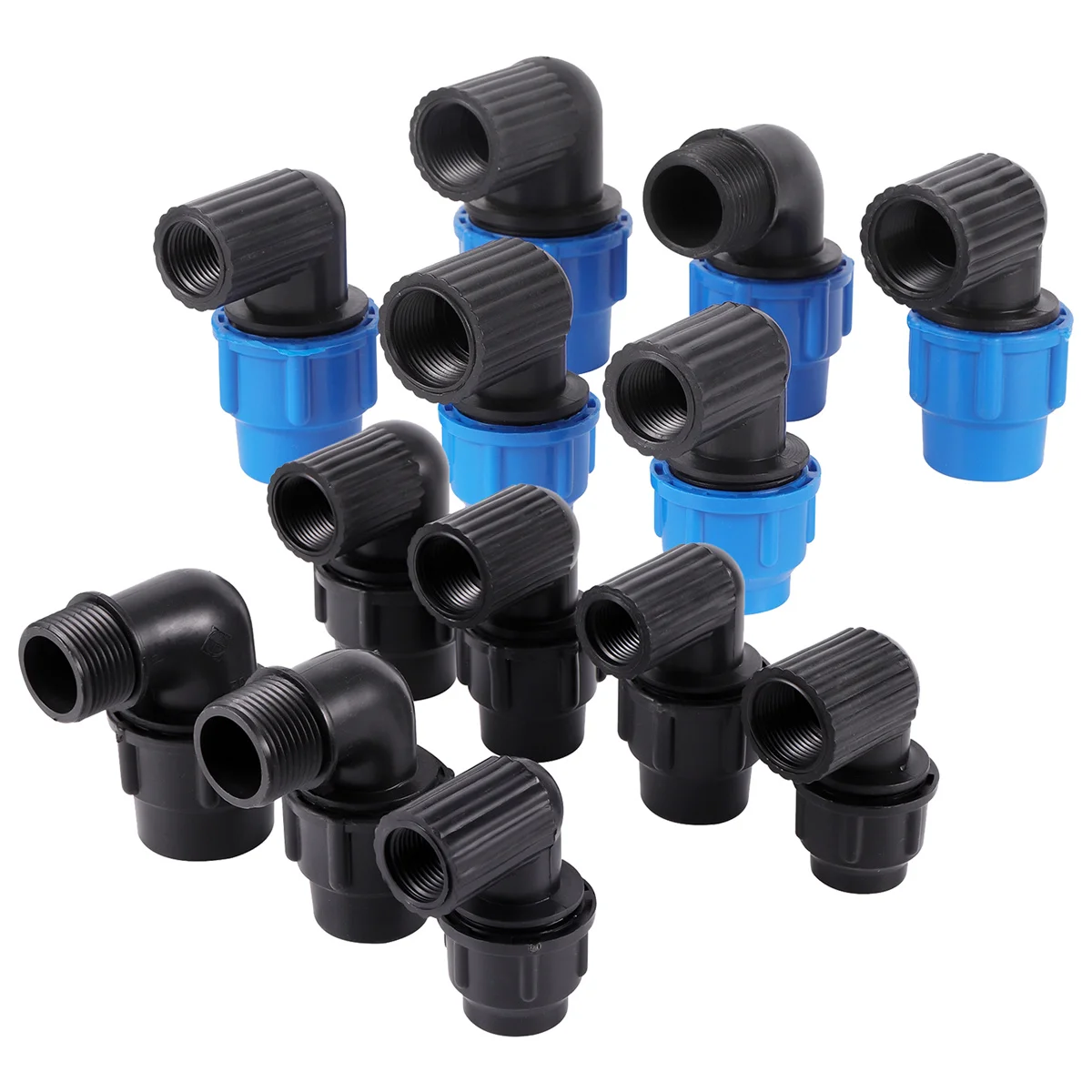 

PE Pipe PVC Tube Connectors 1/2" 3/4" 1" Female/Male Thread to 20/25/32mm Reducing Elbow Water Joints Garden Irrigation Fittings