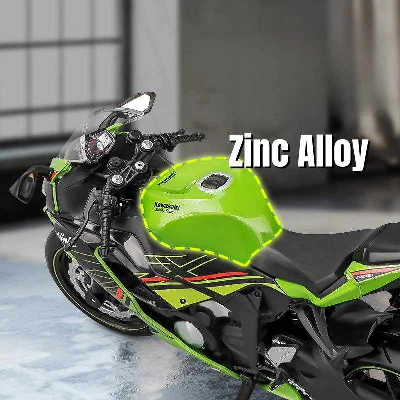 1/12 Kawasaki Ninja ZX-6R Motorcycle Toy 1:12 RMZ City Diecast Model Super Sport Miniature Collection Gift For Boy Children Kid 4