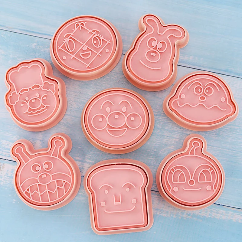 Description Picture 4 of itemAnpanman 8 Piece Set Shape Cookie Cutters Fondant Cutter Plastic Cookie Mold DIY Fondant Pastry Decorating Baking Cooking Tools