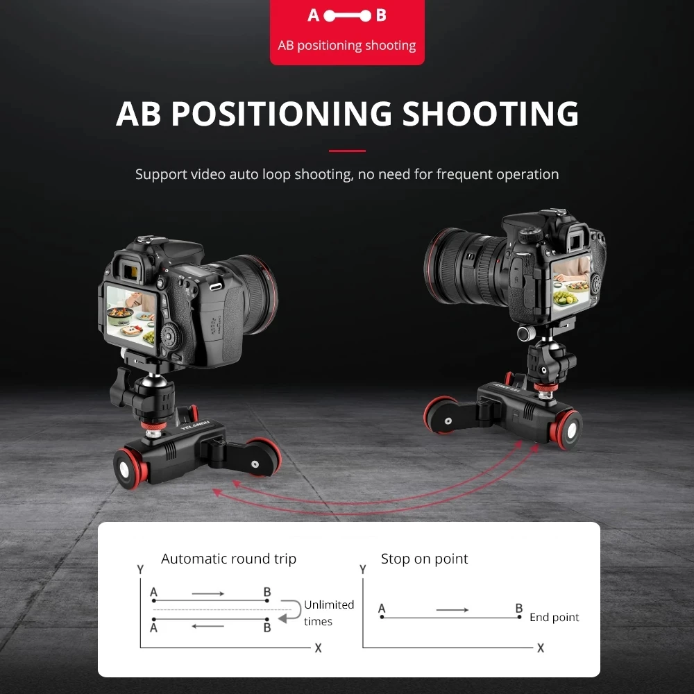 Camera Video AutoDolly Motorized Slider Rail Systems Support Time-lapse Shooting APP Operation for DSLR Camera Phone YELANGU L5i