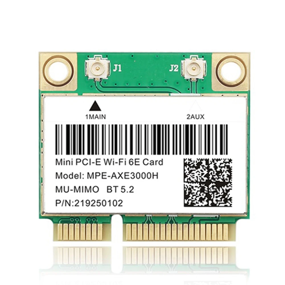 

WiFi 6E 2400 Мбит/с AX210 MPE-AXE3000H Беспроводная мини PCI-E карта для BT 5,2 802.11AX 2,4G/5G/6 ГГц Wlan сетевая карта