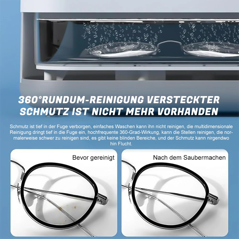 45000Hz Ultrasonic Cleaner 15W High Frequency Vibration Cleaning Machine for Glasses Jewelry Watches Makeup Brushes 4