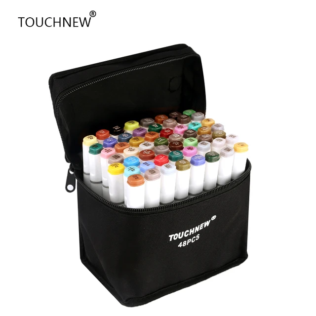 Touchthree 30/40/60/80 Pcs Alcohol Markers Set Brush marker Dual